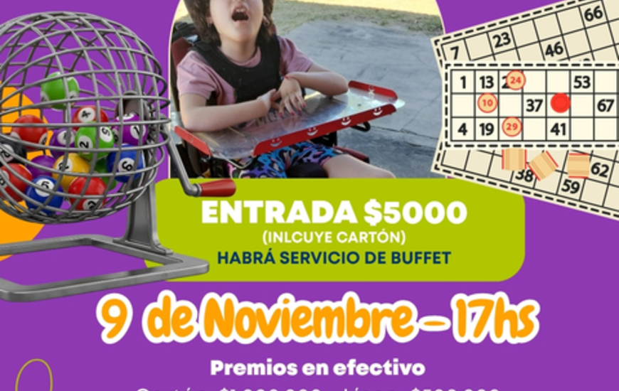 Imagen de Se realizar&aacute; un Bingo Solidario a beneficio de Malena