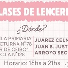 Imagen de Abren inscripciones para el curso de lencería en la Escuela Flor de Ceibo