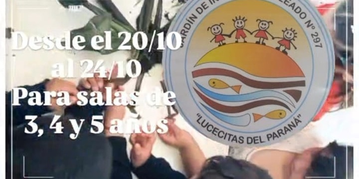 Imagen de Inscripciones para el ciclo lectivo 2026 del Jardín de Infantes Nucleado N° 297 Lucecitas del Paraná