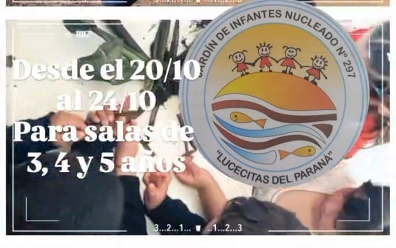 Imagen de Inscripciones para el ciclo lectivo 2026 del Jardín de Infantes Nucleado N° 297 Lucecitas del Paraná