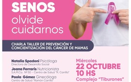 Imagen de Nueva charla-taller en el marco de Octubre Rosa: �Que no SENOS olvide cuidarnos�