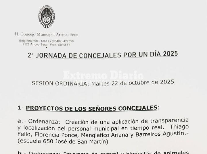 Imagen de Concejal por un Día: alumnos de Arroyo Seco presentan sus proyectos en el Concejo Municipal