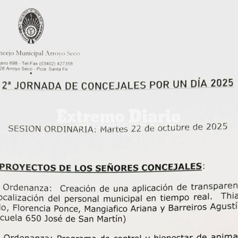 Imagen de Concejal por un Día: alumnos de Arroyo Seco presentan sus proyectos en el Concejo Municipal