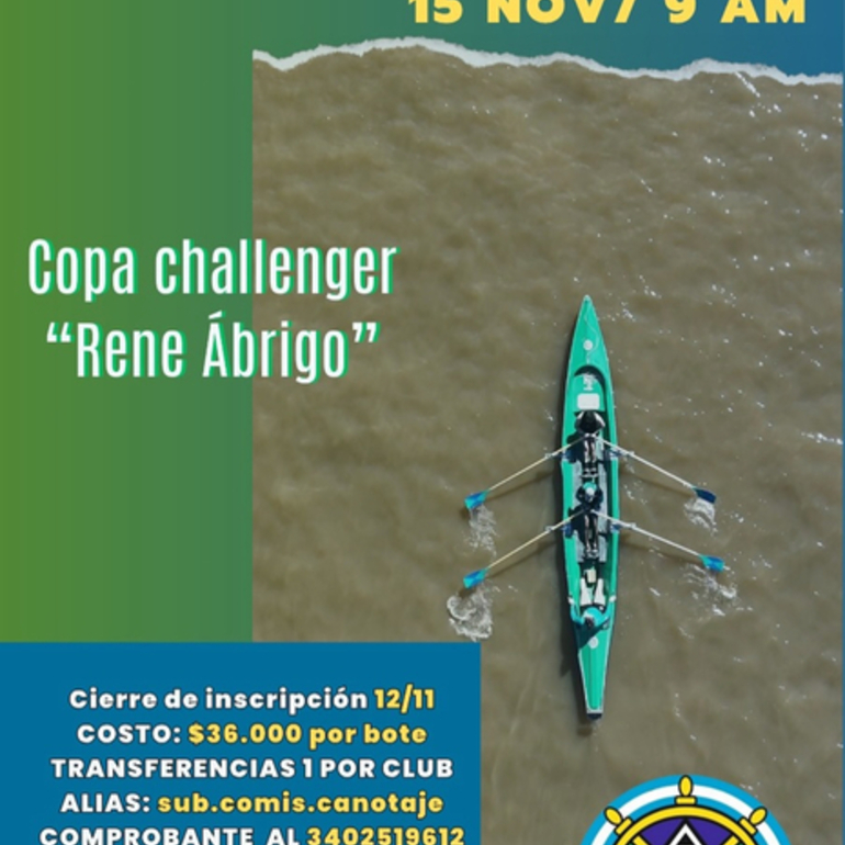 Imagen de El 15/11, Regata travesía Copa challenger 'Rene Ábrigo' en el Rowing Club