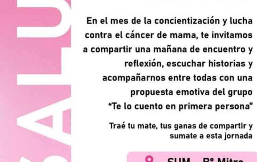 Imagen de Pav&oacute;n invita a participar de la Jornada Rosa por la concientizaci&oacute;n sobre el c&aacute;ncer de mama