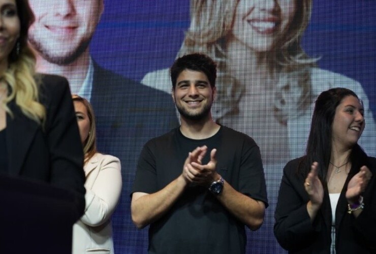 Agustín Pellegrini, feliz con la victoria libertaria en Santa Fe y a nivel nacional (Alan Monzón/Rosario3)