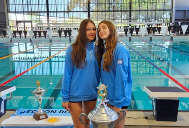 Imagen de Natación: Cekada y Pollacchi de Labarra Olímpica, lograron podios en el 'Promesas Cono Sur' en Uruguay