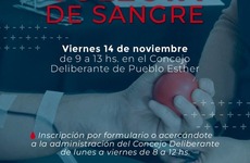 Imagen de Nueva colecta de sangre en Pueblo Esther: última campaña del año