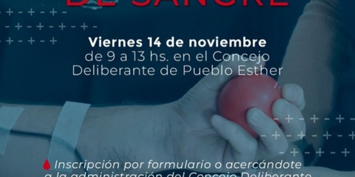 Imagen de Nueva colecta de sangre en Pueblo Esther: última campaña del año