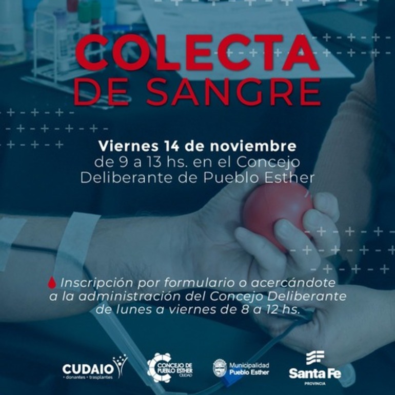 Imagen de Nueva colecta de sangre en Pueblo Esther: última campaña del año