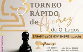 Imagen de El 22/11, ser&aacute; el 3er Torneo R&aacute;pido de Ajedrez en el Centro Cultural