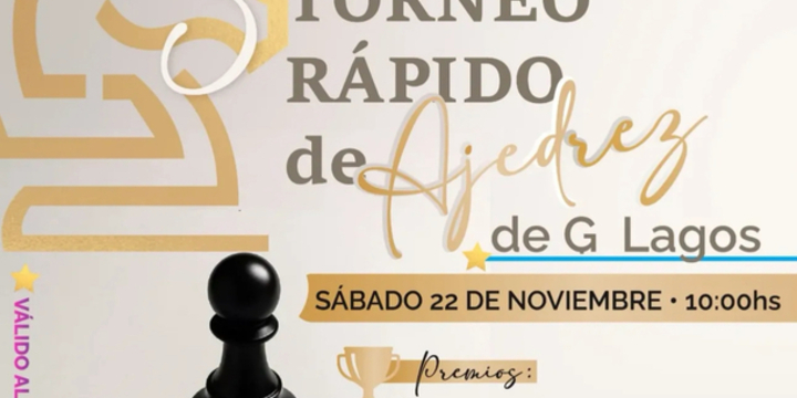 Imagen de El 22/11, será el 3er Torneo Rápido de Ajedrez en el Centro Cultural