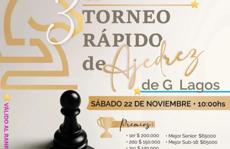 Imagen de El 22/11, será el 3er Torneo Rápido de Ajedrez en el Centro Cultural