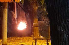 La imagen fue tomada el sábado por la noche.