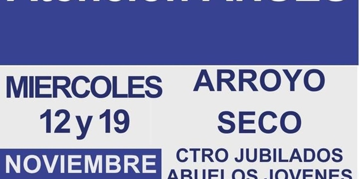 Imagen de ANSES realizará dos jornadas de atención en Arroyo Seco durante noviembre