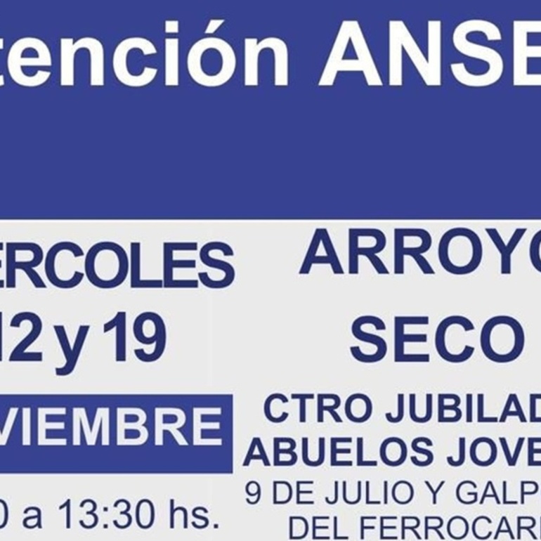 Imagen de ANSES realizará dos jornadas de atención en Arroyo Seco durante noviembre