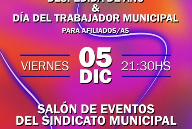 Imagen de El Sindicato Municipal celebra su Gran Fiesta de Fin de Año y Día del Trabajador Municipal