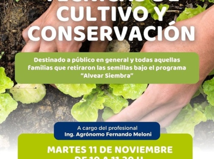 Imagen de Nuevo taller sobre técnicas de cultivo y conservación en Alvear