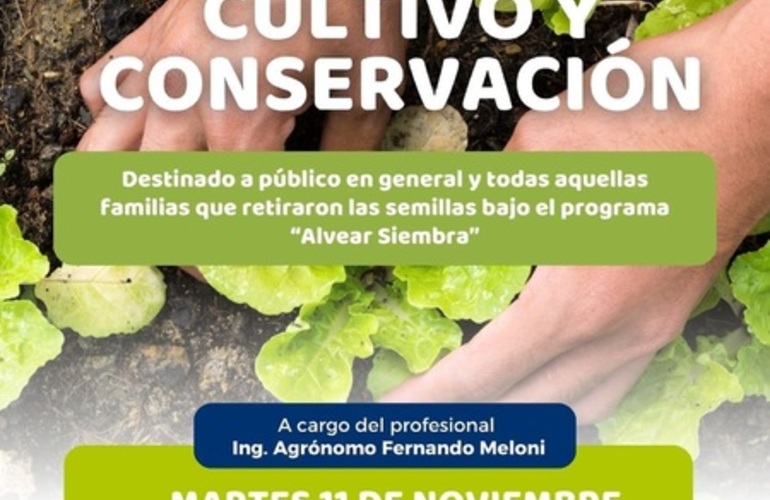 Imagen de Nuevo taller sobre técnicas de cultivo y conservación en Alvear
