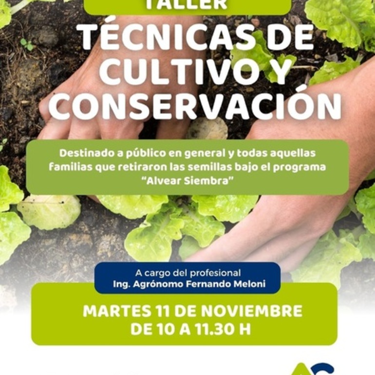 Imagen de Nuevo taller sobre técnicas de cultivo y conservación en Alvear
