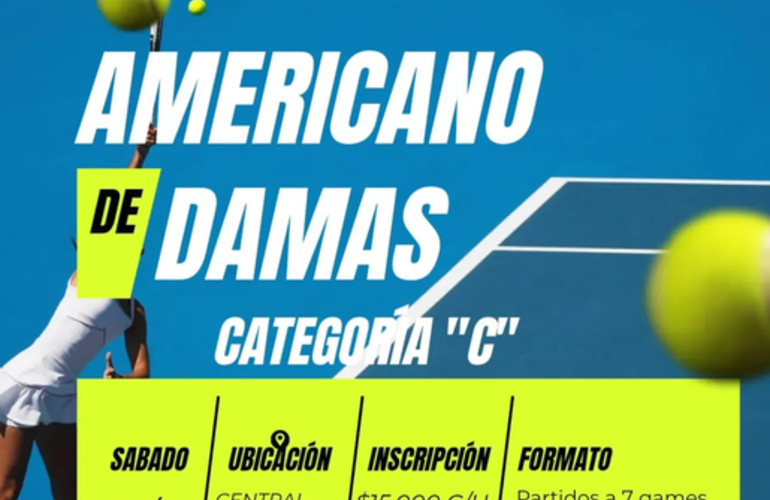 Imagen de Tenis: Torneo Americano de Dobles Damas en Central Argentino