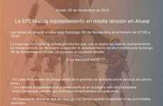 Imagen de La EPE realizará mantenimiento en media tensión este domingo en Alvear