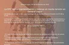 Imagen de La EPE realizará mantenimiento y mejoras en media tensión este domingo en General Lagos