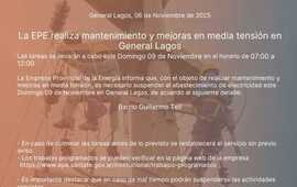 Imagen de La EPE realizar&aacute; mantenimiento y mejoras en media tensi&oacute;n este domingo en General Lagos