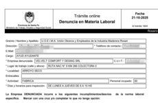 Imagen de Denuncian a la empresa Velvet por maniobras fraudulentas para evitar el pago de indemnizaciones