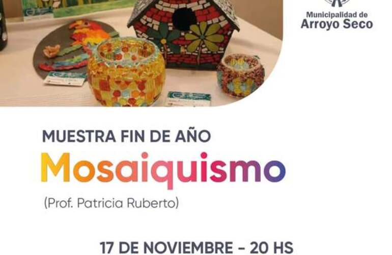 Imagen de El Taller de Mosaiquismo presentará su muestra anual en el Centro Cultural