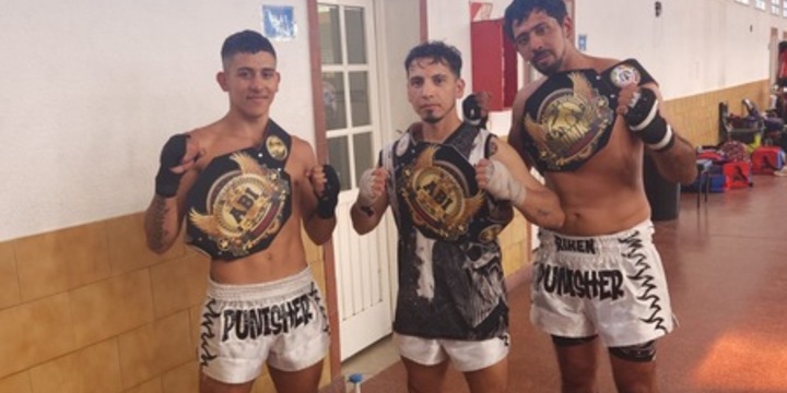 Imagen de Kick Boxing: El Punisher Team ganó cinturones en competencia internacional en Buenos Aires