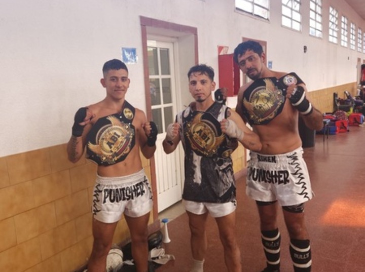 Imagen de Kick Boxing: El Punisher Team ganó cinturones en competencia internacional en Buenos Aires