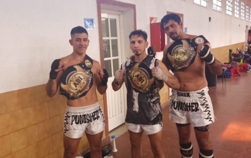 Imagen de Kick Boxing: El Punisher Team gan&oacute; cinturones en competencia internacional en Buenos Aires
