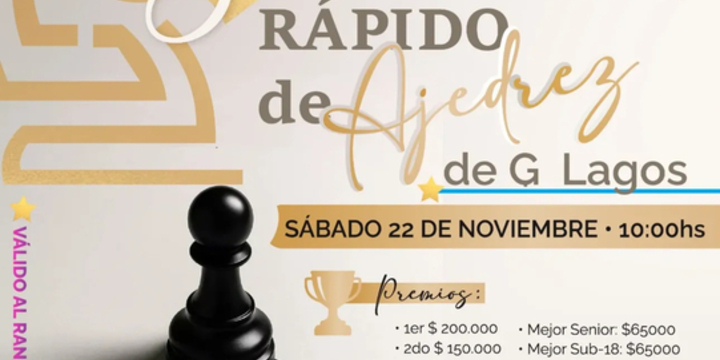 Imagen de 3er torneo rápido de Ajedrez de General Lagos