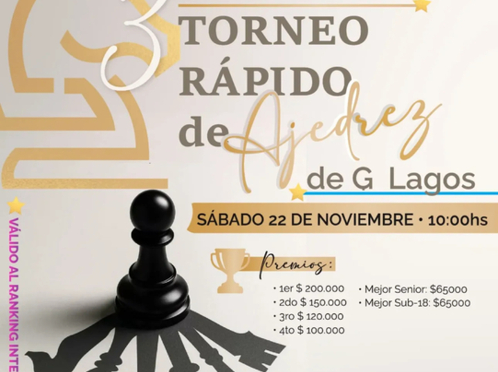 Imagen de 3er torneo rápido de Ajedrez de General Lagos