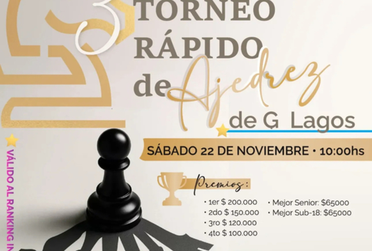 Imagen de 3er torneo rápido de Ajedrez de General Lagos