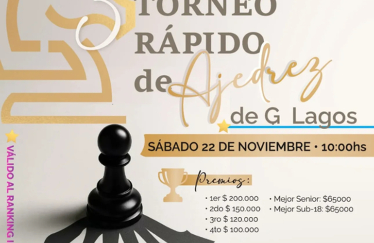 Imagen de 3er torneo rápido de Ajedrez de General Lagos