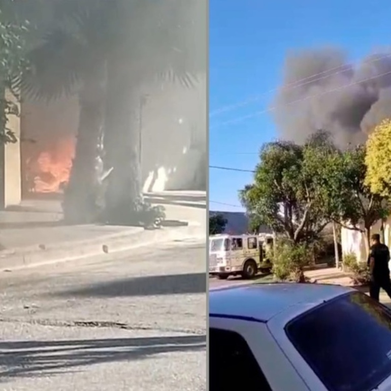 Imagen de Barrio Santa Rita: incendio en un taller mecánico dejó un hombre con quemaduras