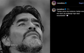 Imagen de A 5 a&ntilde;os de su muerte, la cuenta de Maradona �resucit&oacute;� con un mensaje