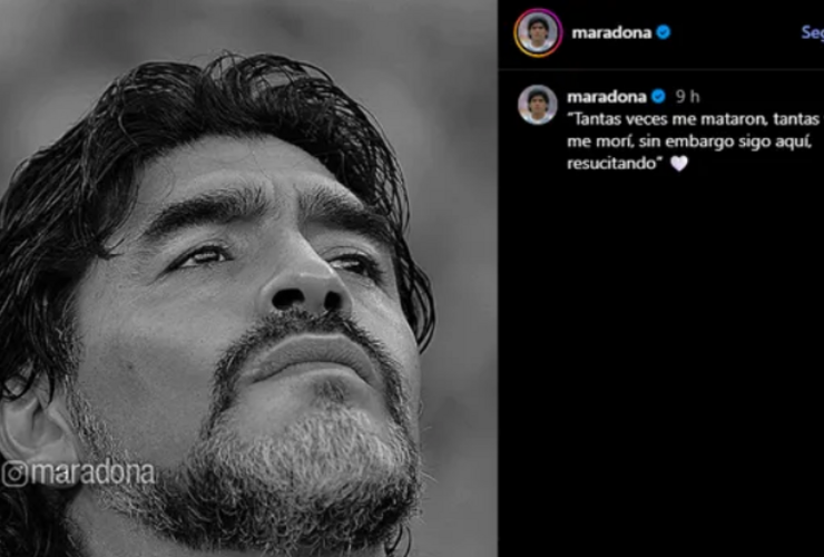Imagen de A 5 años de su muerte, la cuenta de Maradona resucitó con un mensaje
