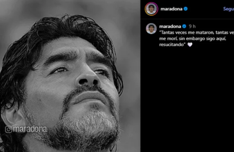 Imagen de A 5 años de su muerte, la cuenta de Maradona resucitó con un mensaje