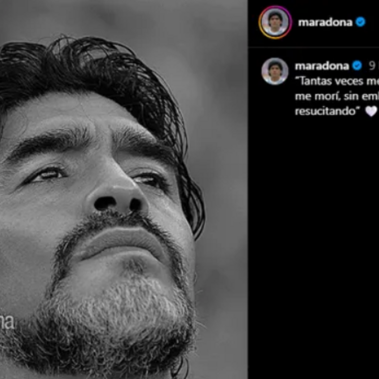 Imagen de A 5 años de su muerte, la cuenta de Maradona resucitó con un mensaje