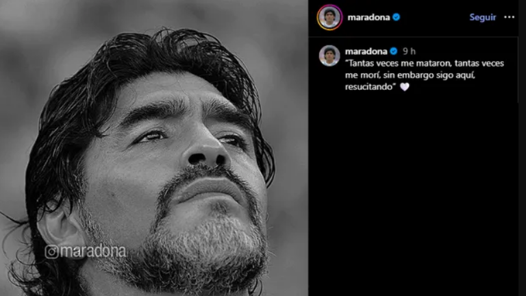 Imagen de A 5 a&ntilde;os de su muerte, la cuenta de Maradona �resucit&oacute;� con un mensaje