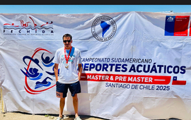 Imagen de El arroyense Abel Cheseaux, fue 1&ordm; puesto en el Sudamericano de Nataci&oacute;n en Chile