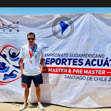 Imagen de El arroyense Abel Cheseaux, fue 1º puesto en el Sudamericano de Natación en Chile