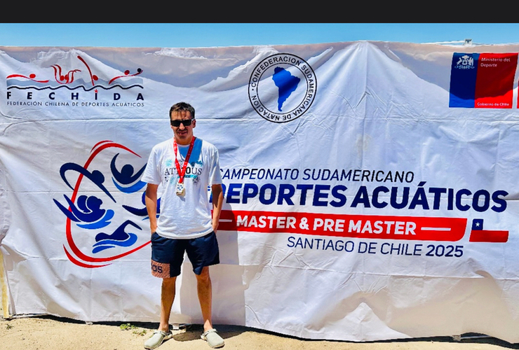 Imagen de El arroyense Abel Cheseaux, fue 1º puesto en el Sudamericano de Natación en Chile