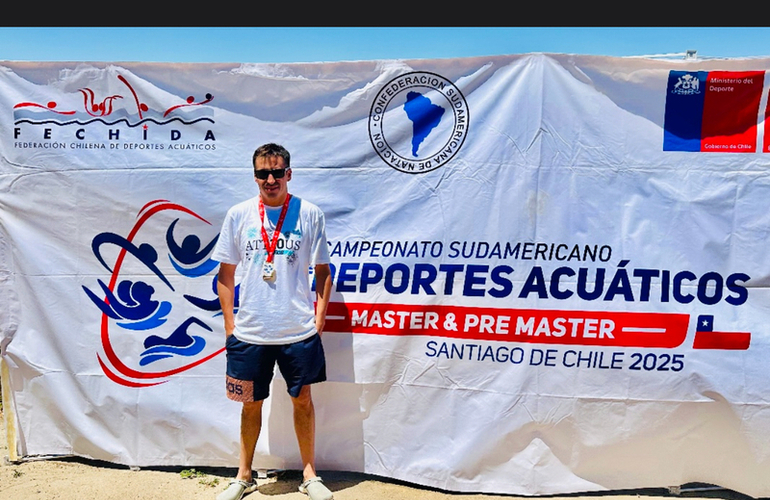 Imagen de El arroyense Abel Cheseaux, fue 1º puesto en el Sudamericano de Natación en Chile