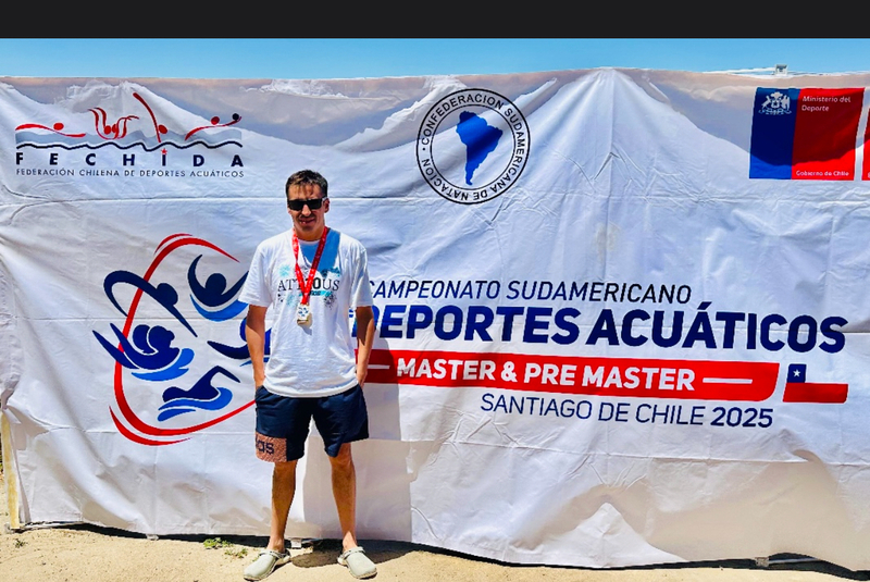 Imagen de El arroyense Abel Cheseaux, fue 1&ordm; puesto en el Sudamericano de Nataci&oacute;n en Chile