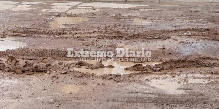 Imagen de Vecino reclama daños en el pavimento por desvío de camiones en Alejandro Gómez al 790