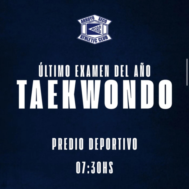 Imagen de Taekwondo Asac: último examen del año en el predio deportivo